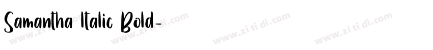 Samantha ltalic Bold字体转换